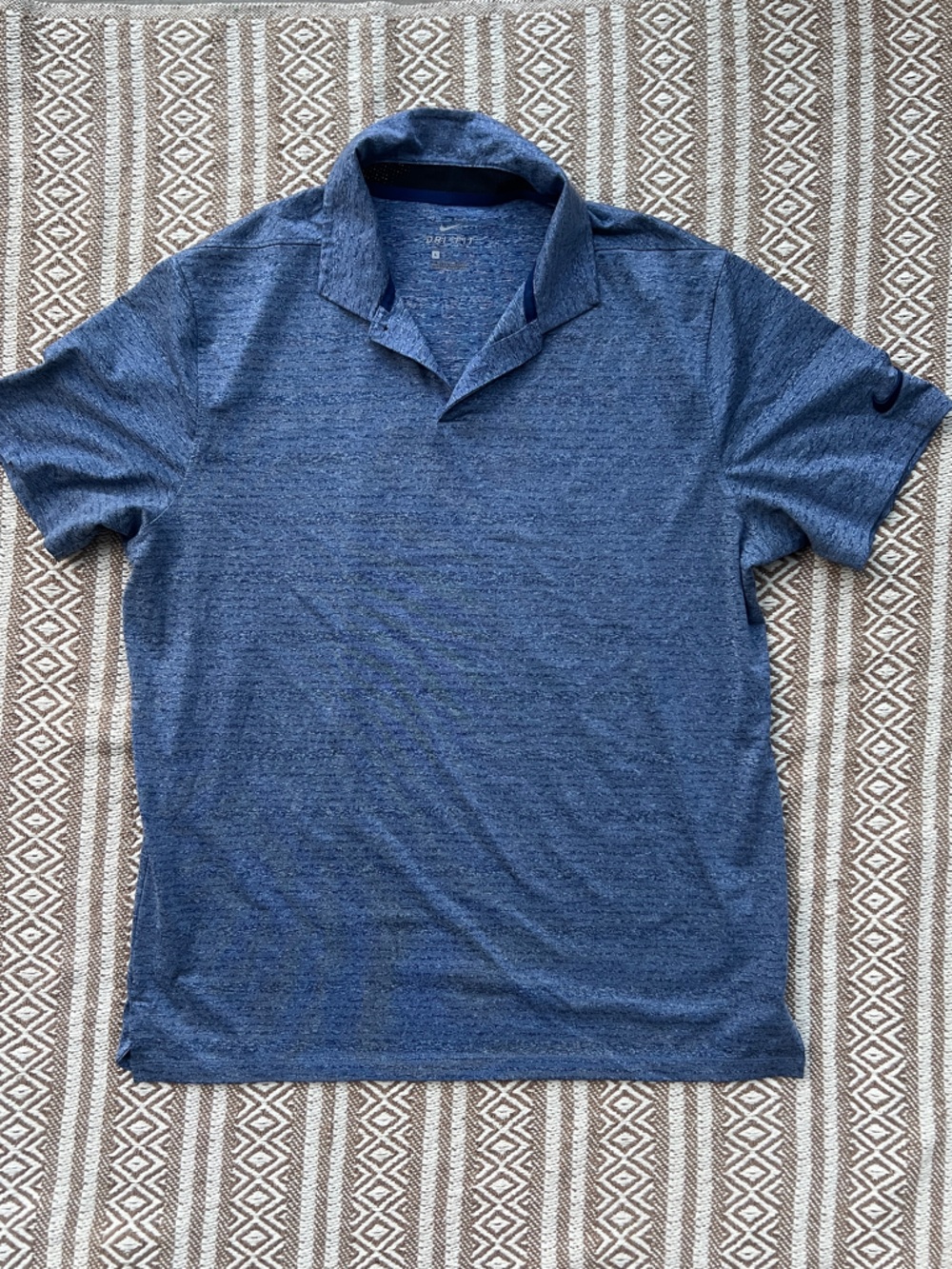 Nike Dri-FIT Men's Blue Heather Polo Shirt
